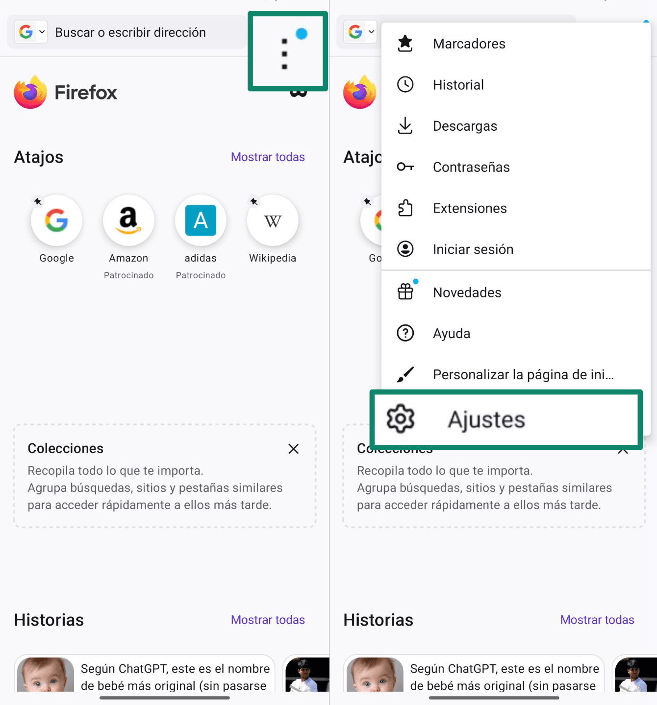 Open Firefox Es