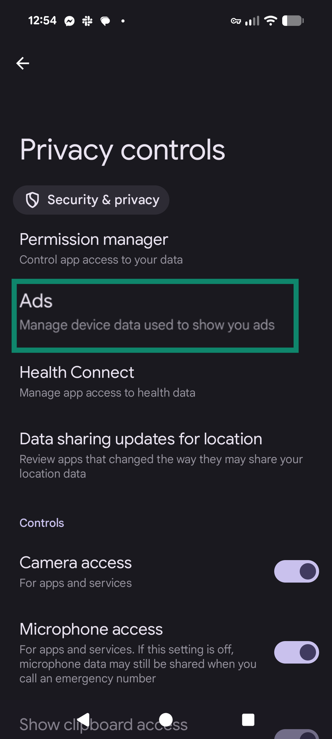 Open Ads.
