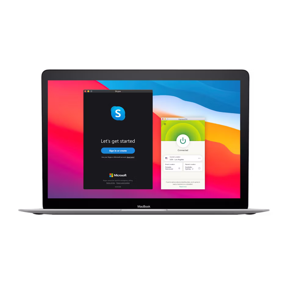 Interfaccia Skype con VPN.