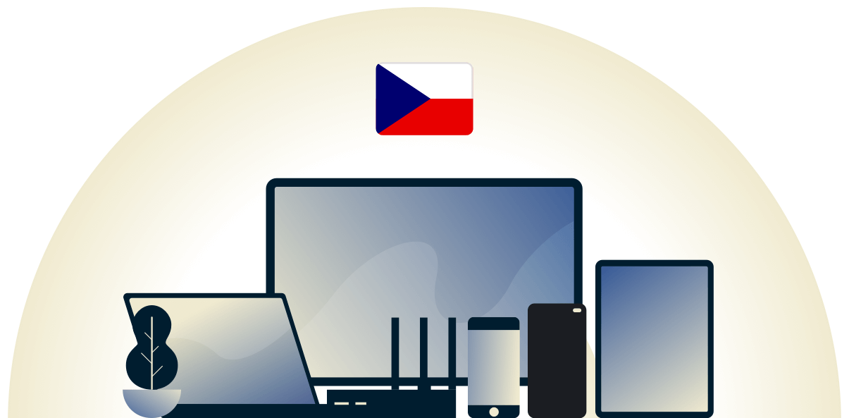 VPN de la R&eacute;publique tch&egrave;que prot&eacute;geant une vari&eacute;t&eacute; d'appareils.