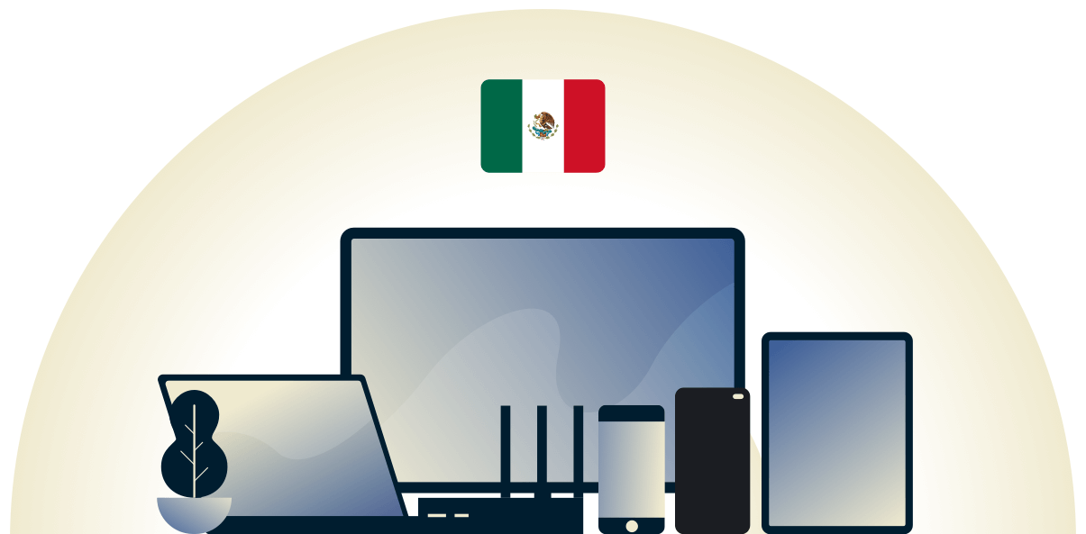 Mexico-VPN sch&uuml;tzt eine Vielzahl von Ger&auml;ten.