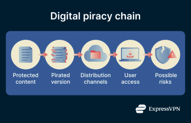 Digital piracy chain.