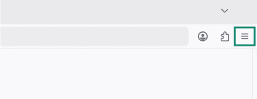 Firefox's menu button on desktop highlighted.